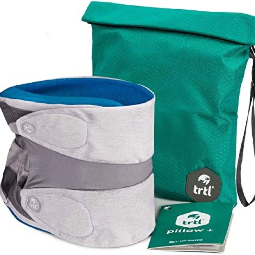 Trtl Pillow+ Travel Neck Support - Gray/Blue